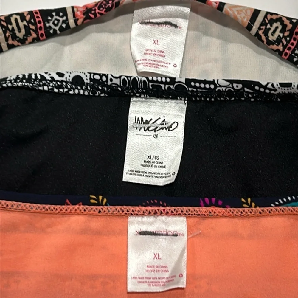 Bikini Swim patterned bottoms size XL bundle of 3 pairs new